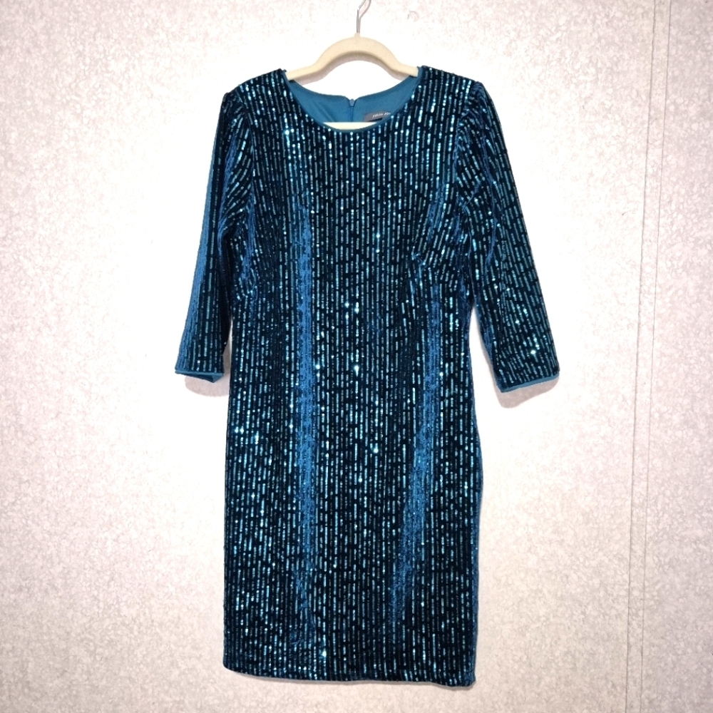 Julia Jordan Emerald Green Embellished Cocktail Dress..SIZE:10